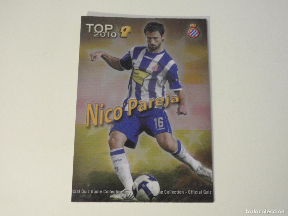 Cromos de f&uacute;tbol: 563 NICO PAREJA Espanyol TOP BRILLO AMARILLO LAS FICHAS DE LA LIGA FUTBOL 2009 2010 MUNDICROMO 09 10