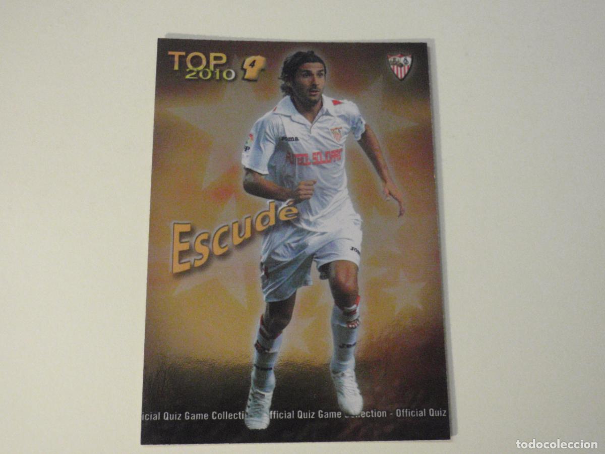 Cromos de f&uacute;tbol: 567 ESCUDE Sevilla TOP BRILLO AMARILLO. LAS FICHAS DE LA LIGA FUTBOL 2009 2010 MUNDICROMO 09 10
