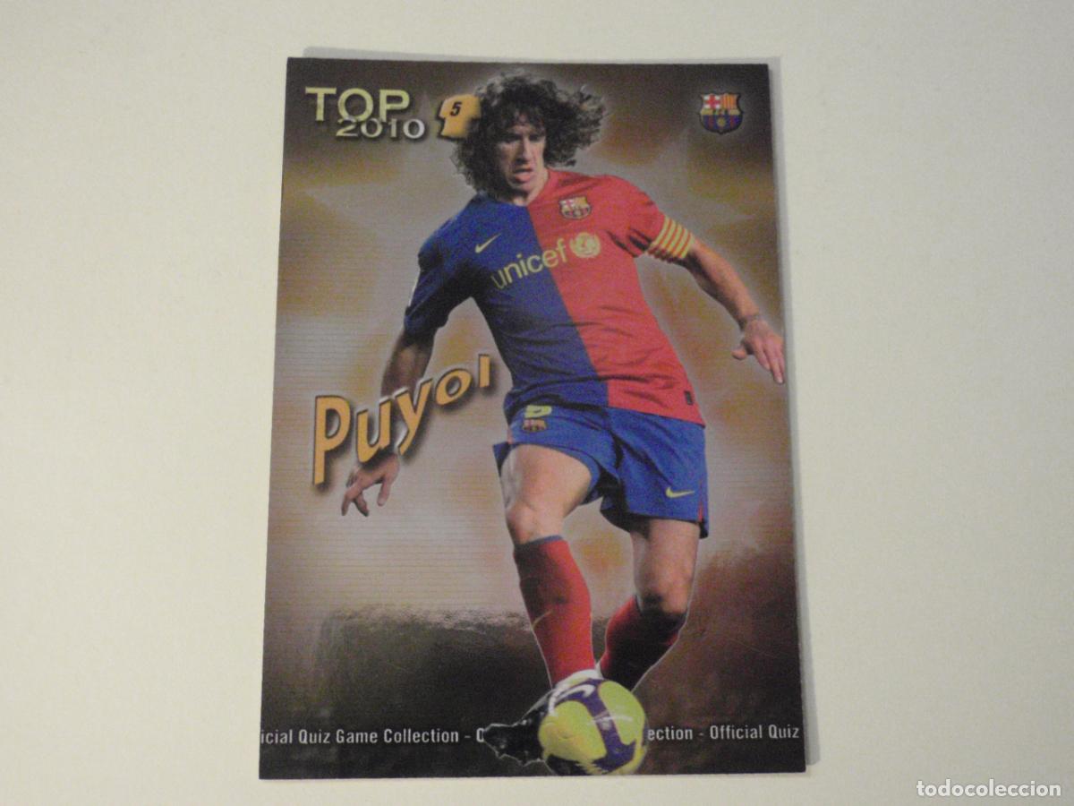 Cromos de f&uacute;tbol: 568 PUYOL Barcelona TOP BRILLO AMARILLO. LAS FICHAS DE LA LIGA FUTBOL 2009 2010 MUNDICROMO 09 10