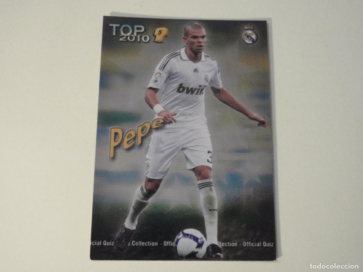 Cromos de f&uacute;tbol: 569 PEPE Real Madrid TOP BRILLO VERDE. LAS FICHAS DE LA LIGA FUTBOL 2009 2010 MUNDICROMO 09 10