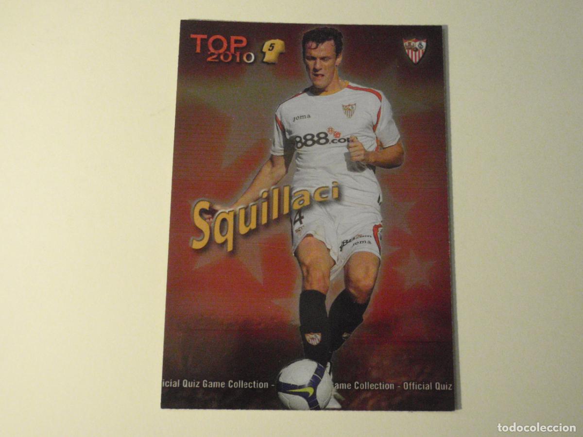 Cromos de f&uacute;tbol: 570 SQUILLACI Sevilla TOP BRILLO ROJO. LAS FICHAS DE LA LIGA FUTBOL 2009 2010 MUNDICROMO 09 10