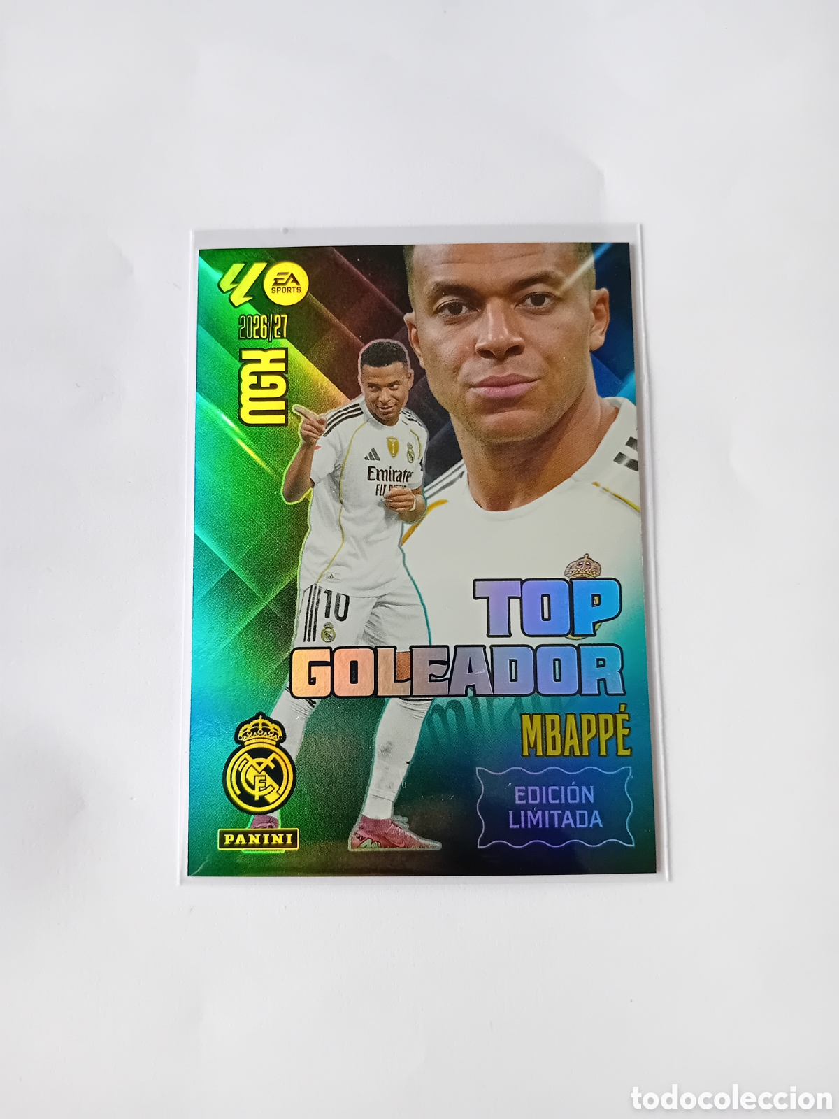 Cromos de f&uacute;tbol: Mbappe Top Goleador Real Madrid 26 27 2026 2027 Megacracks MGK Panini Nuevo