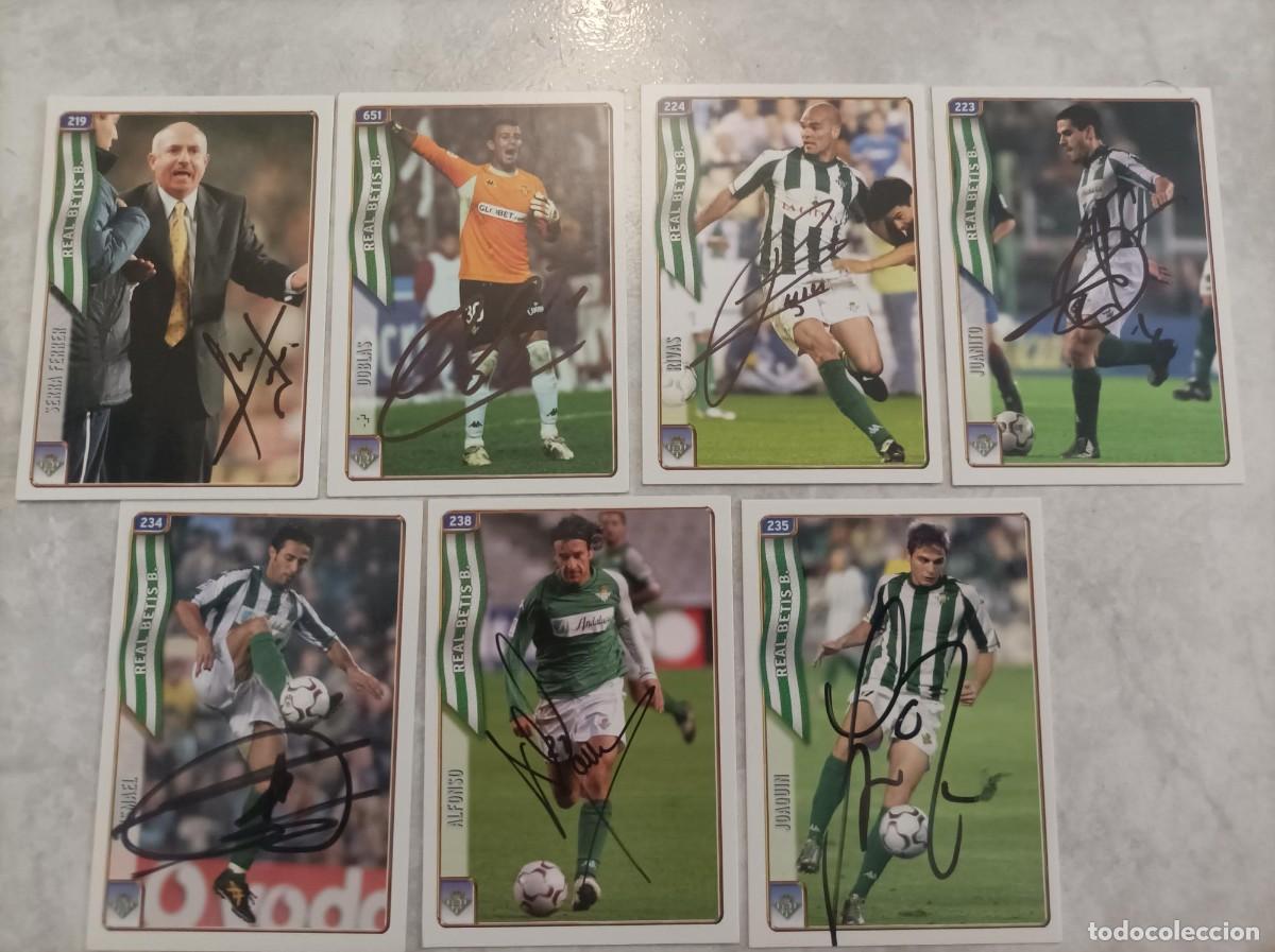 Cromos de f&uacute;tbol: Cromos futbol firmados Betis