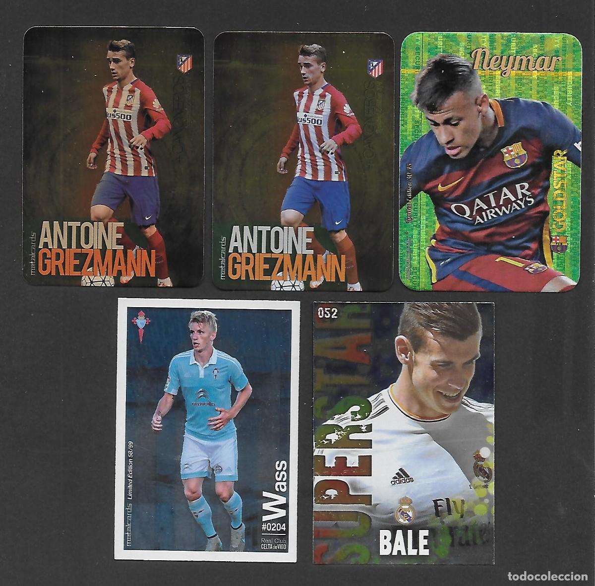 Cromos de f&uacute;tbol: SET 5 CARDS RESERVED FOR SEBHANGE