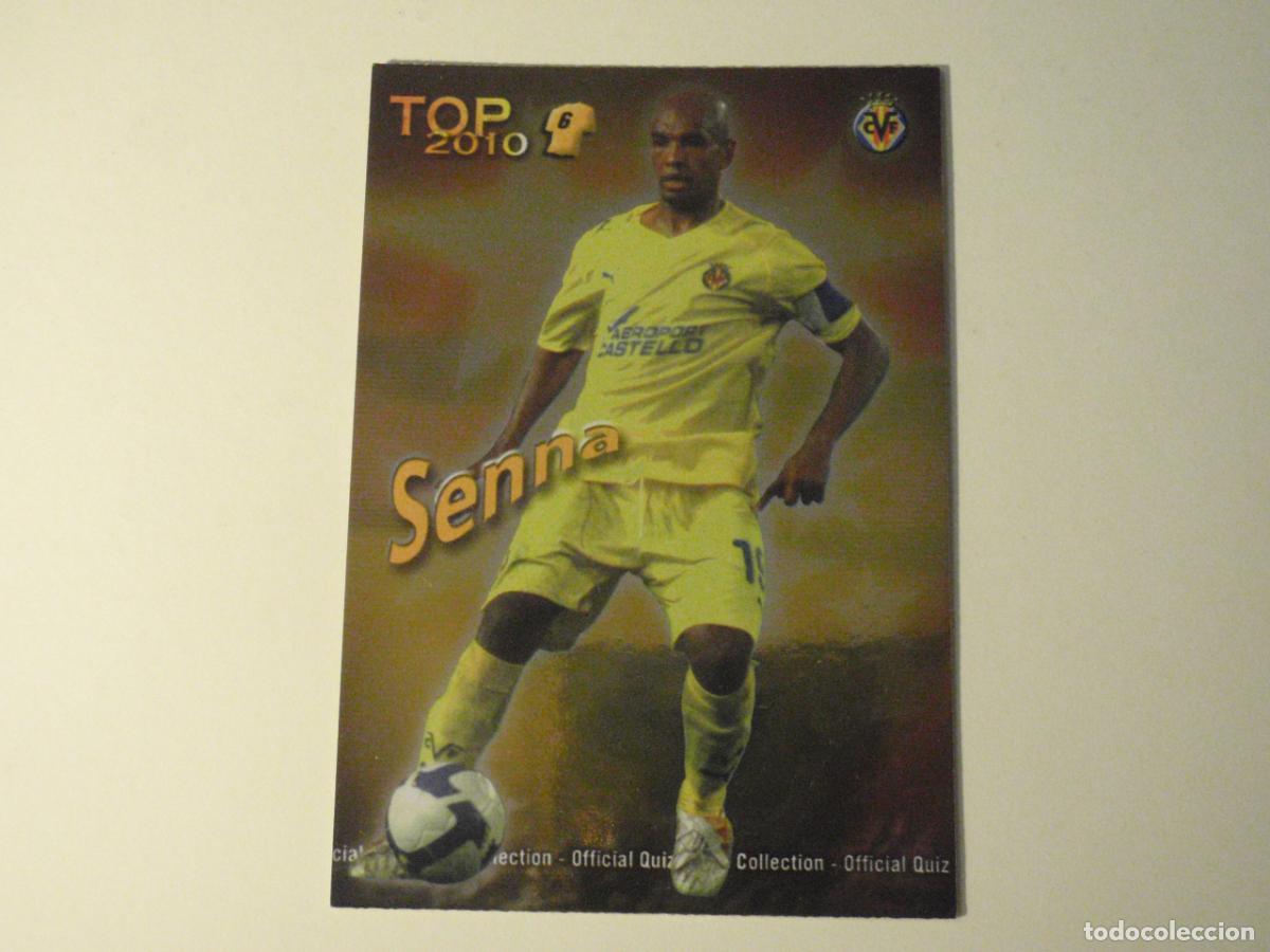 Cromos de f&uacute;tbol: 587 SENNA Villarreal TOP BRILLO AMARILLO. LAS FICHAS DE LA LIGA FUTBOL 2009 2010 MUNDICROMO 09 10