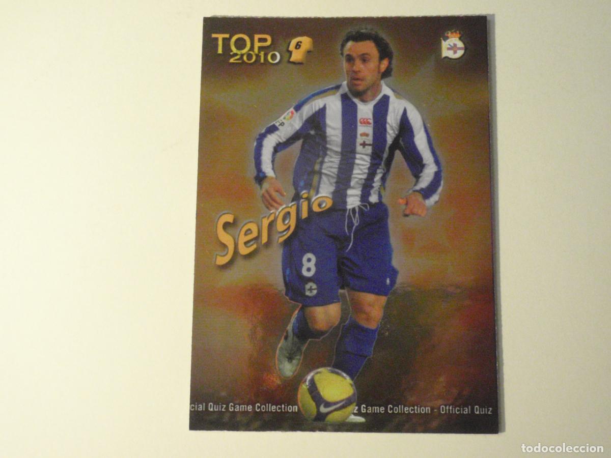 Cromos de f&uacute;tbol: 588 SERGIO Deportivo TOP BRILLO AMARILLO. LAS FICHAS DE LA LIGA FUTBOL 2009 2010 MUNDICROMO 09 10
