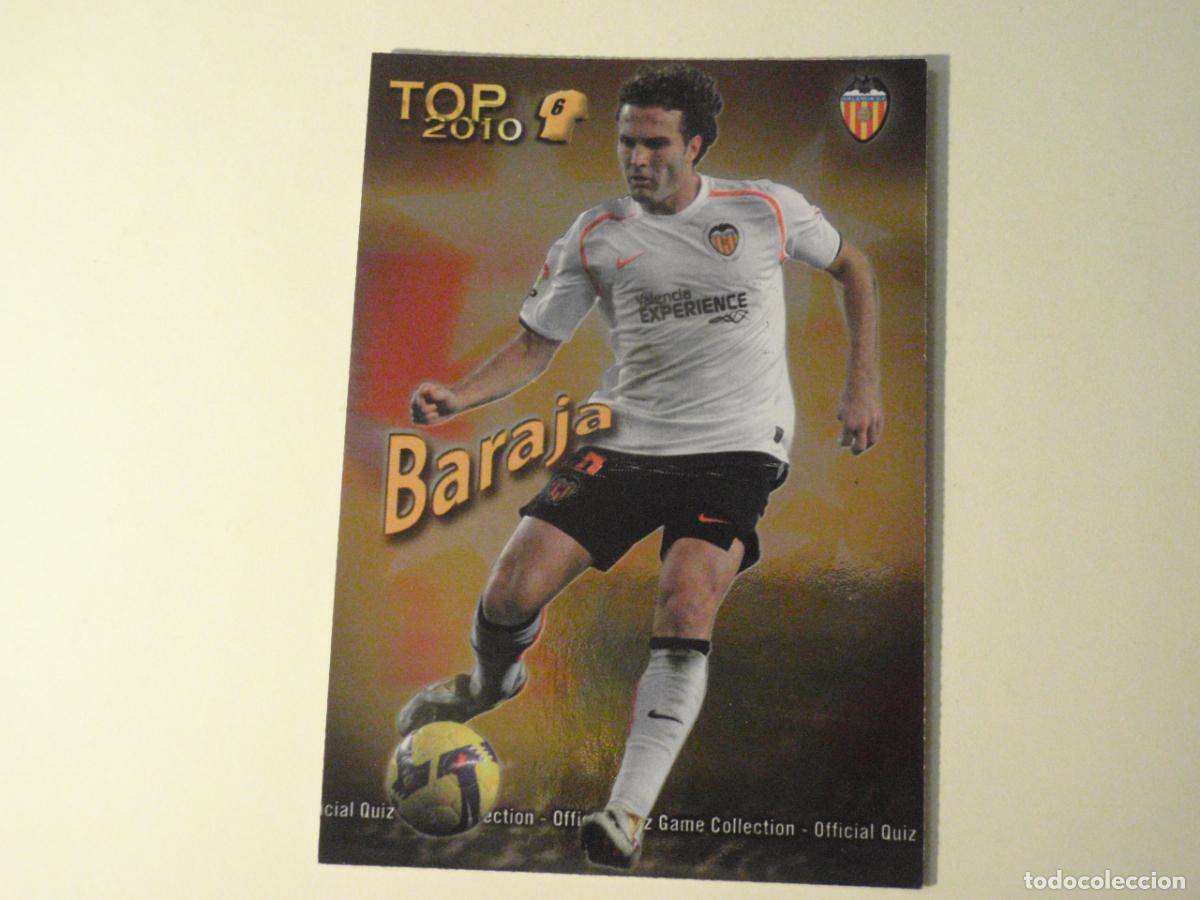Cromos de f&uacute;tbol: 591 BARAJA Valencia TOP BRILLO AMARILLO. LAS FICHAS DE LA LIGA FUTBOL 2009 2010 MUNDICROMO 09 10