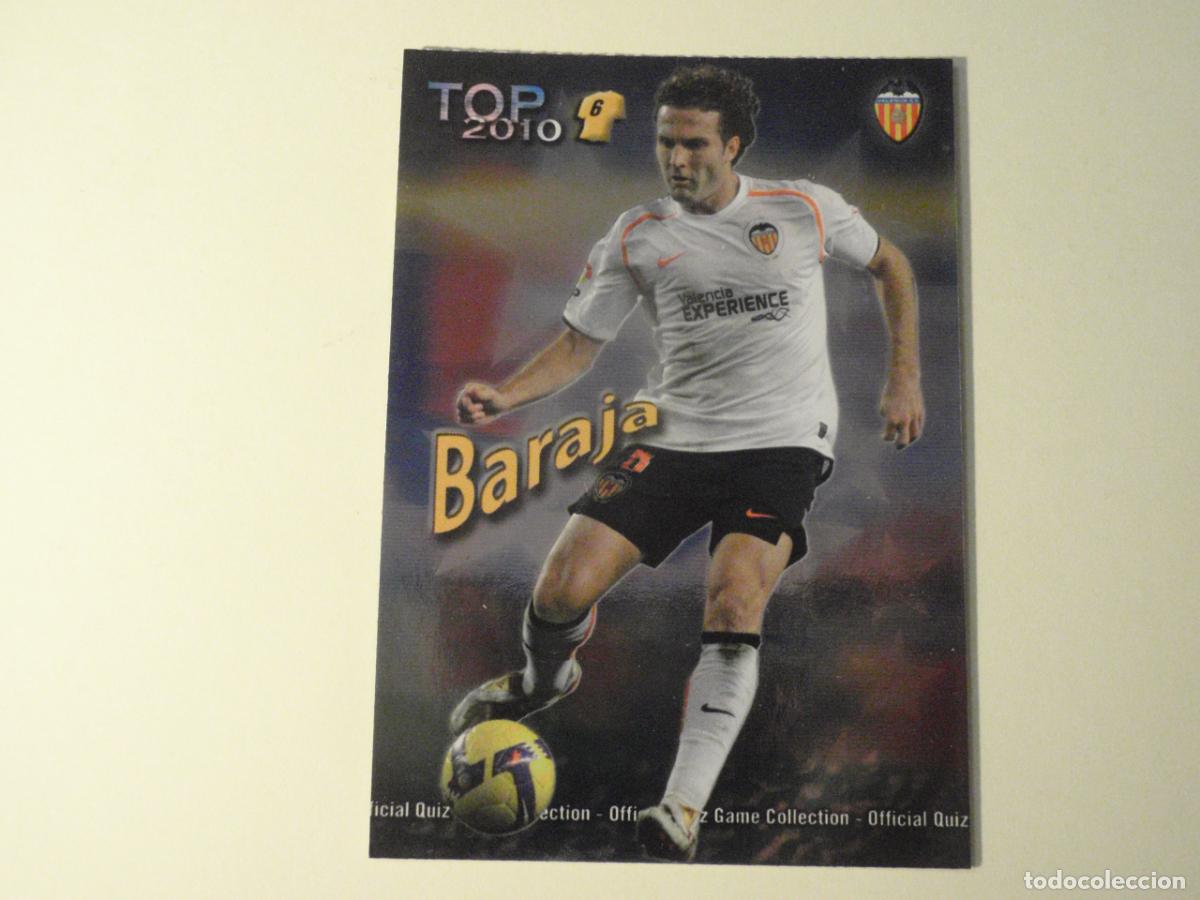 Cromos de f&uacute;tbol: 591 BARAJA Valencia TOP BRILLO AZUL. LAS FICHAS DE LA LIGA FUTBOL 2009 2010 MUNDICROMO 09 10