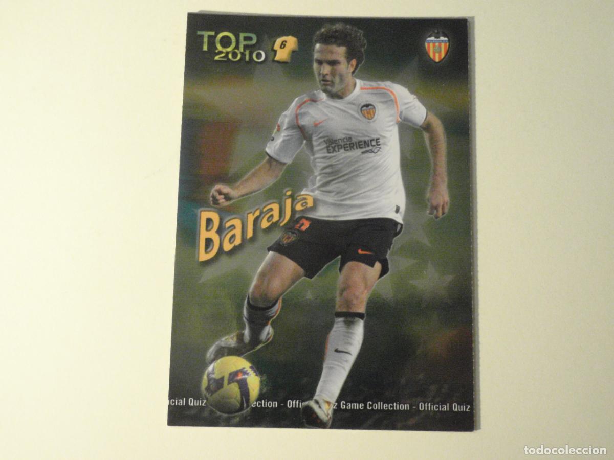 Cromos de f&uacute;tbol: 591 BARAJA Valencia TOP BRILLO VERDE. LAS FICHAS DE LA LIGA FUTBOL 2009 2010 MUNDICROMO 09 10