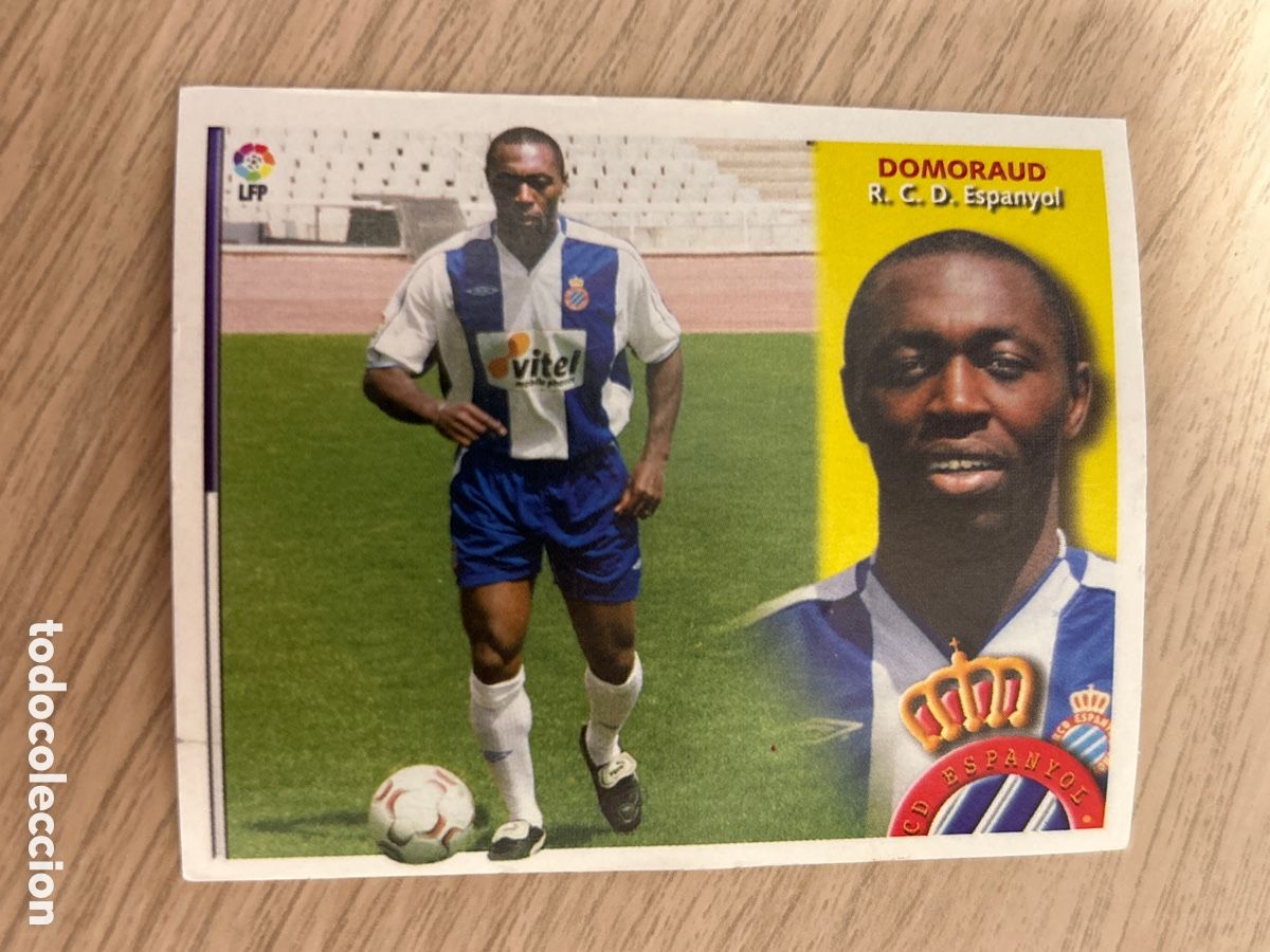 Cromos de f&uacute;tbol: DOMORAUD ESPANYOL FICHAJE 28 LIGA ESTE 2002 2003 02 03 NUNCA PEGADO SIN PEGAR