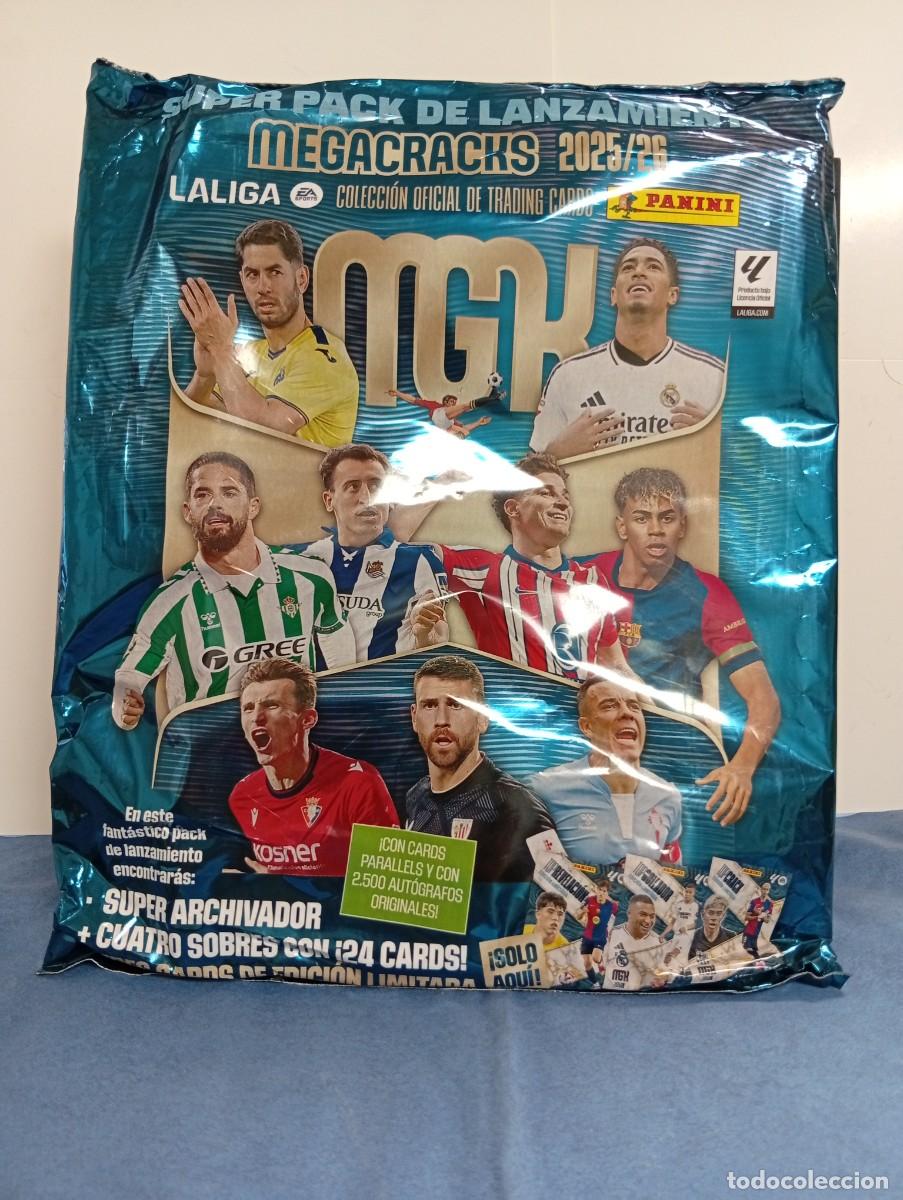 Cromos de f&uacute;tbol: ALBUM MEGACRAKS 2025-26 PANINI CON 4 SOBRES CROMOS + EDICION LIMITADA-CROMOS FUTBOL.