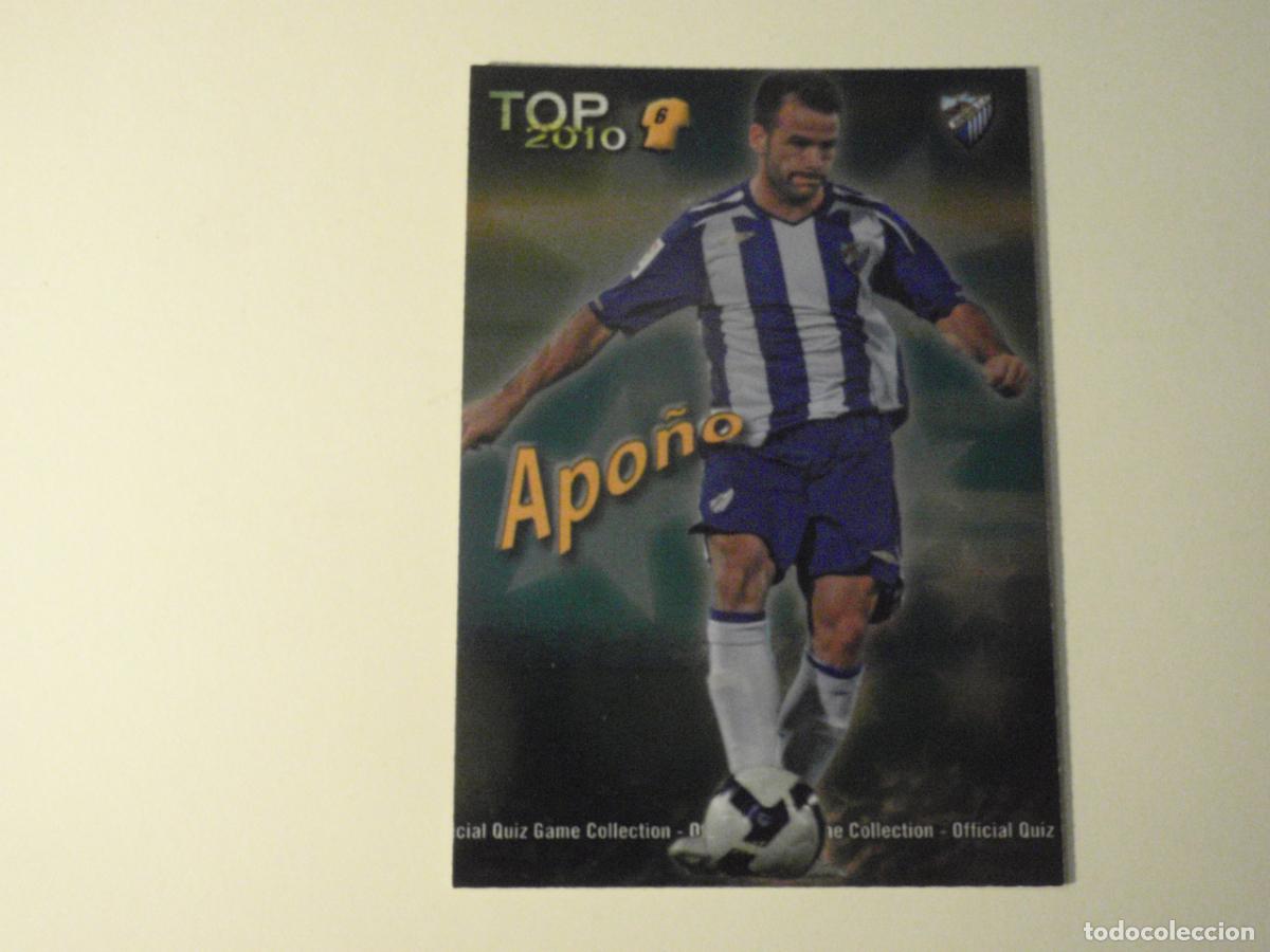 Cromos de f&uacute;tbol: 592 APO&Ntilde;O M&aacute;laga TOP BRILLO VERDE. LAS FICHAS DE LA LIGA FUTBOL 2009 2010 MUNDICROMO 09 10