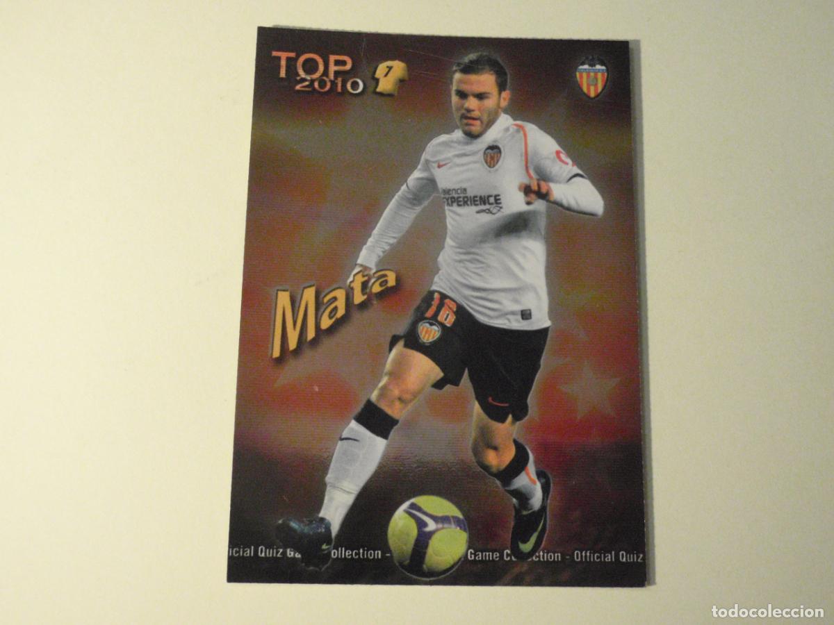 Cromos de f&uacute;tbol: 598 MATA Valencia TOP BRILLO ROJO. LAS FICHAS DE LA LIGA FUTBOL 2009 2010 MUNDICROMO 09 10