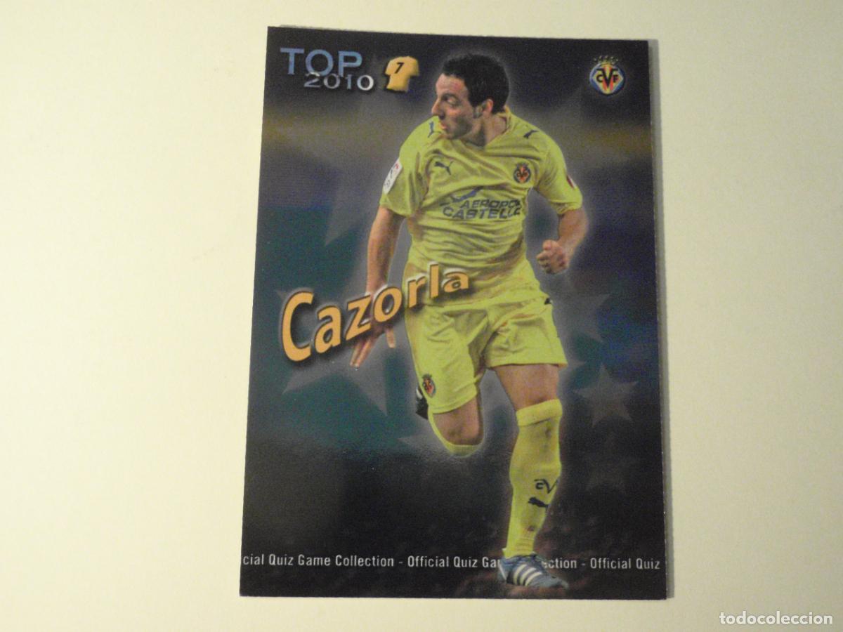 Cromos de f&uacute;tbol: 599 CAZORLA Villarreal TOP BRILLO AZUL. LAS FICHAS DE LA LIGA FUTBOL 2009 2010 MUNDICROMO 09 10