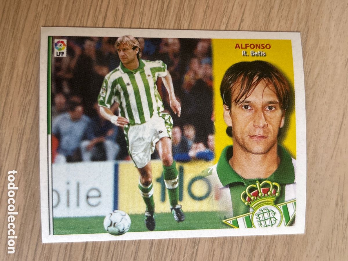 Cromos de f&uacute;tbol: ALFONSO REAL BETIS BALOMPIE FICHAJE 7 LIGA ESTE 2002 2003 02 03 NUNCA PEGADO SIN PEGAR