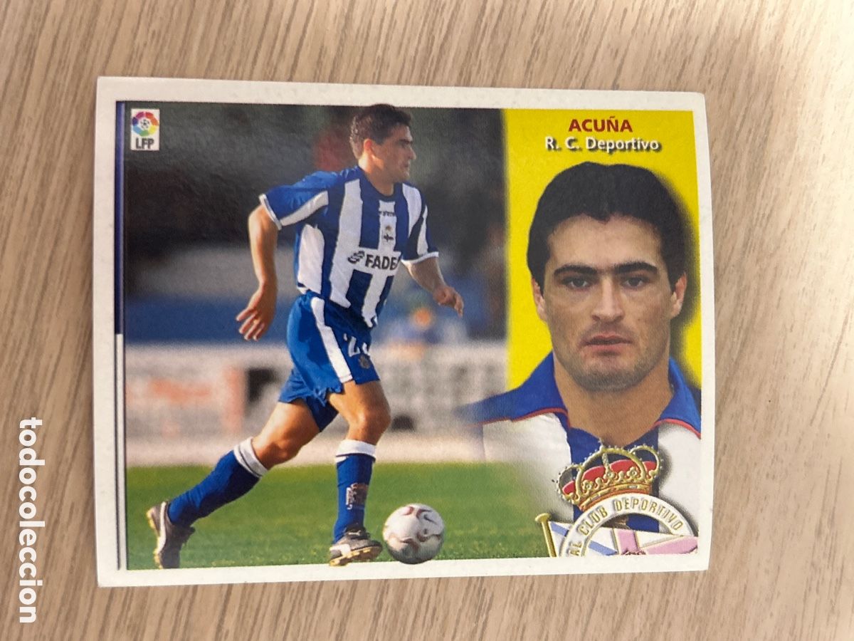 Figurine di Calcio: ACU&Ntilde;A DEPORTIVO FICHAJE 9 VERSION LIGA LIGA ESTE 2002 2003 02 03 NUNCA PEGADO SIN PEGAR
