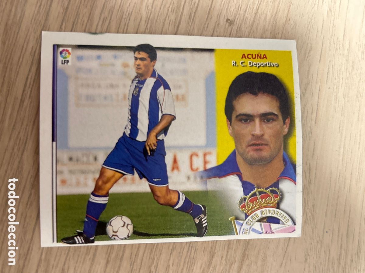 Fu&szlig;ball-Sticker: ACU&Ntilde;A DEPORTIVO FICHAJE 9 VERSION LIGA LIGA ESTE 2002 2003 02 03 NUNCA PEGADO SIN PEGAR