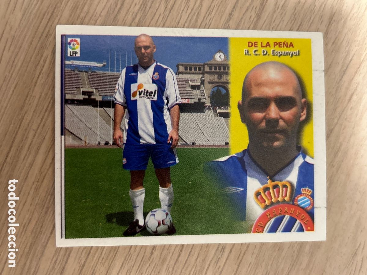 Cromos de f&uacute;tbol: DE LA PE&Ntilde;A ESPANYOL VERSION COLOCA LIGA ESTE 2002 2003 02 03 NUNCA PEGADO SIN PEGAR