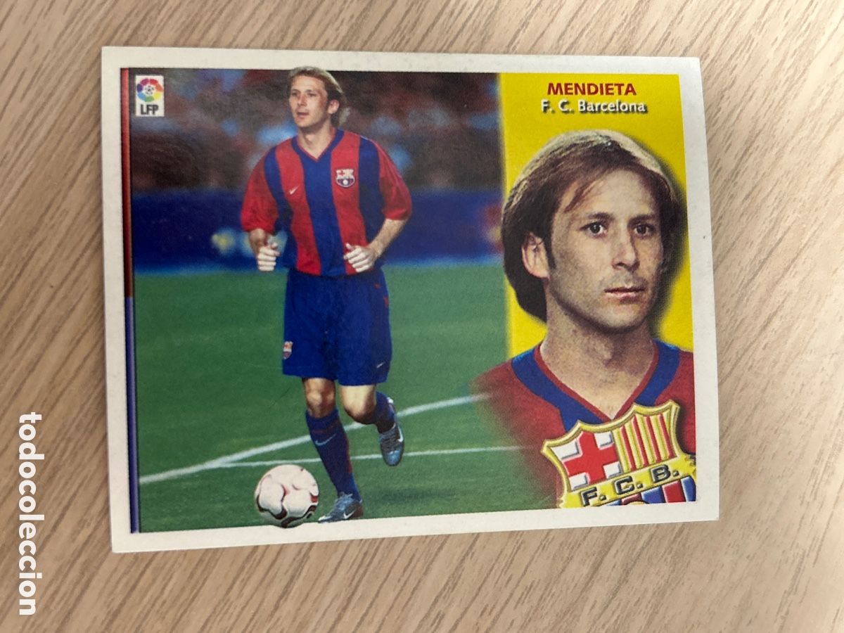 Cromos de f&uacute;tbol: MENDIETA BARCELONA COLOCA LIGA ESTE 2002 2003 02 03 NUNCA PEGADO SIN PEGAR