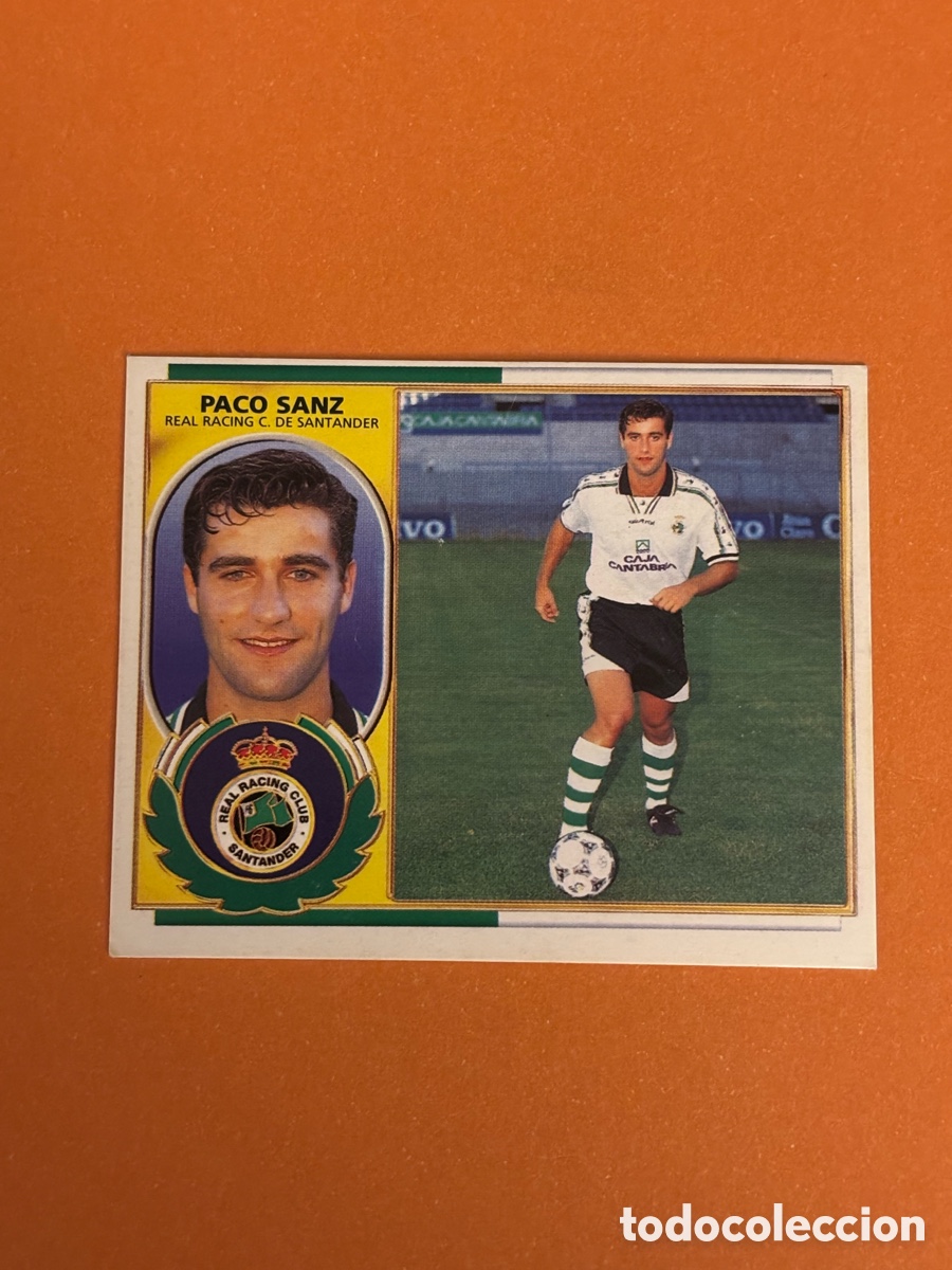 Cromos de f&uacute;tbol: Paco Sanz Racing de Santander 96 97 SIN COMILLAS. Liga Este 1996 1997. Sin Pegar.