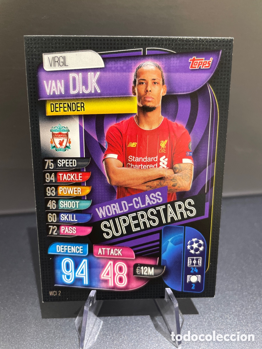 Figurine di Calcio: Van Dijk WCI 2 World-Class Superstars Match Attax 2019-20 2019 2020 Topps UCL Liverpool