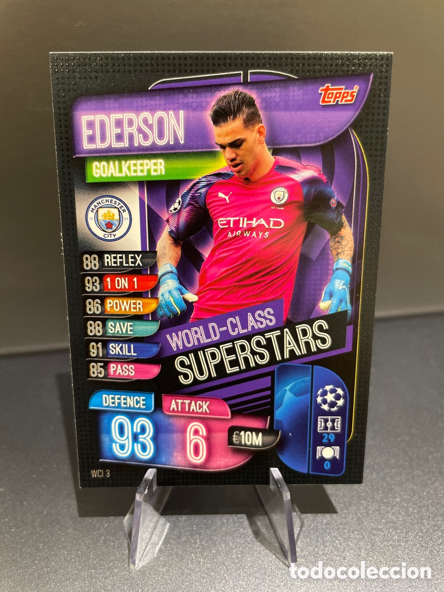 Figurine di Calcio: Ederson WCI 3 World-Class Superstars Match Attax 2019-20 2019 2020 Topps UCL Manchester City