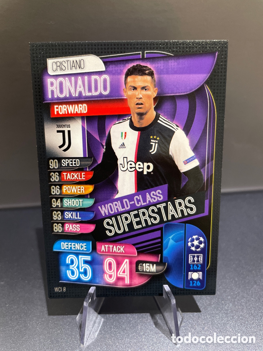 Figurine di Calcio: Cristiano Ronaldo WCI 8 World-Class Superstars Match Attax 2019-20 2019 2020 Topps UCL Juventus