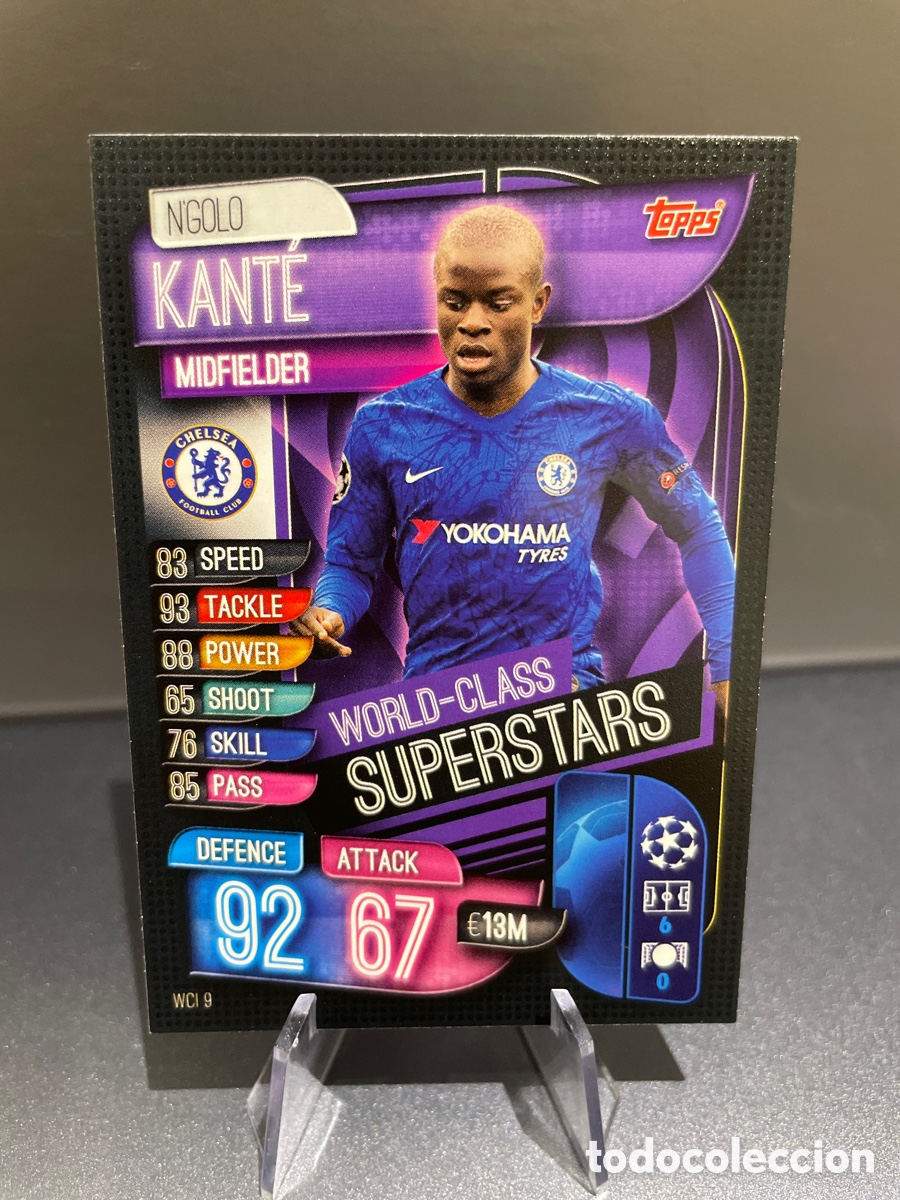 Figurine di Calcio: Kante WCI 9 World-Class Superstars Match Attax 2019-20 2019 2020 Topps UCL Chelsea