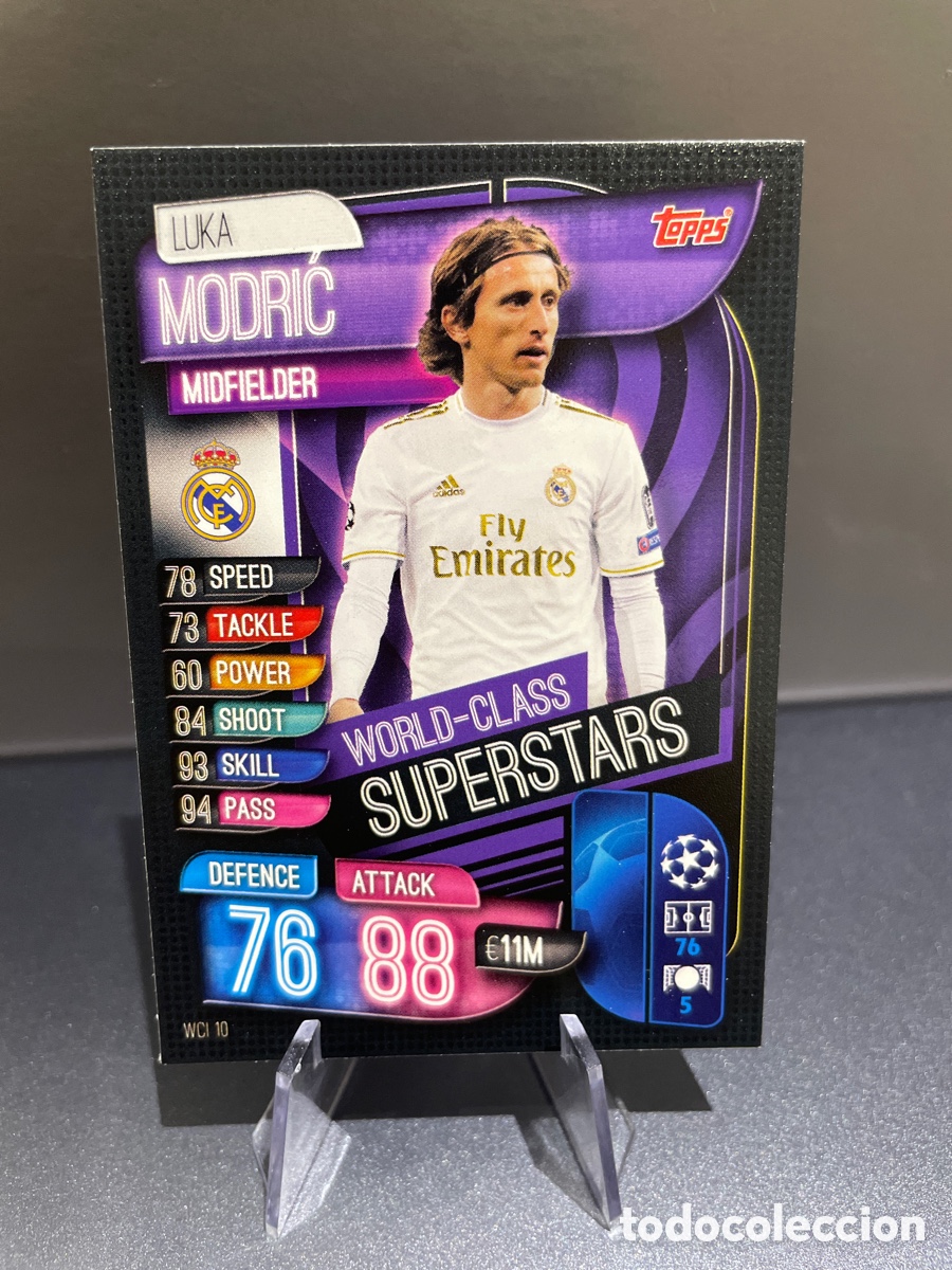 Figurine di Calcio: Modric WCI 10 World-Class Superstars Match Attax 2019-20 2019 2020 Topps UCL Real Madrid
