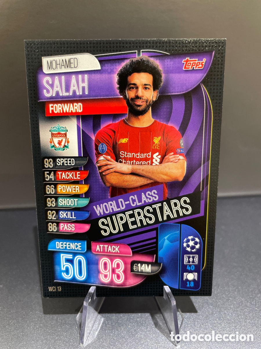 Football Stickers: Salah WCI 13 World-Class Superstars Match Attax 2019-20 2019 2020 Topps UCL Liverpool