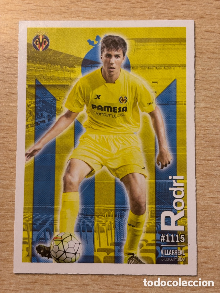 Cromos de f&uacute;tbol: # 1115 Rodri Villarreal CF Rookie Card. Bal&oacute;n de Oro Mundicromo 2015 2016