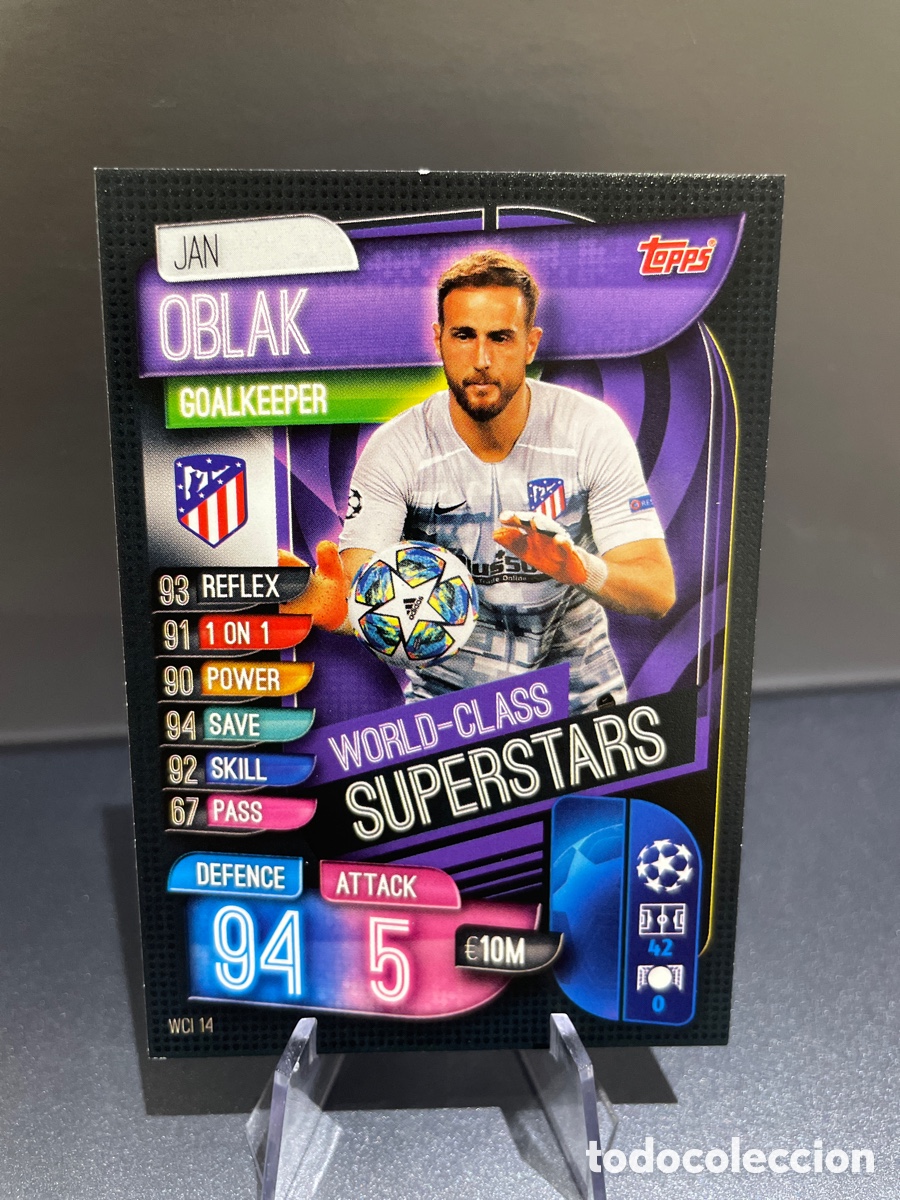 Cromos de f&uacute;tbol: Oblak WCI 14 World-Class Superstars Match Attax 2019-20 2019 2020 Topps UCL Atletico de Madrid