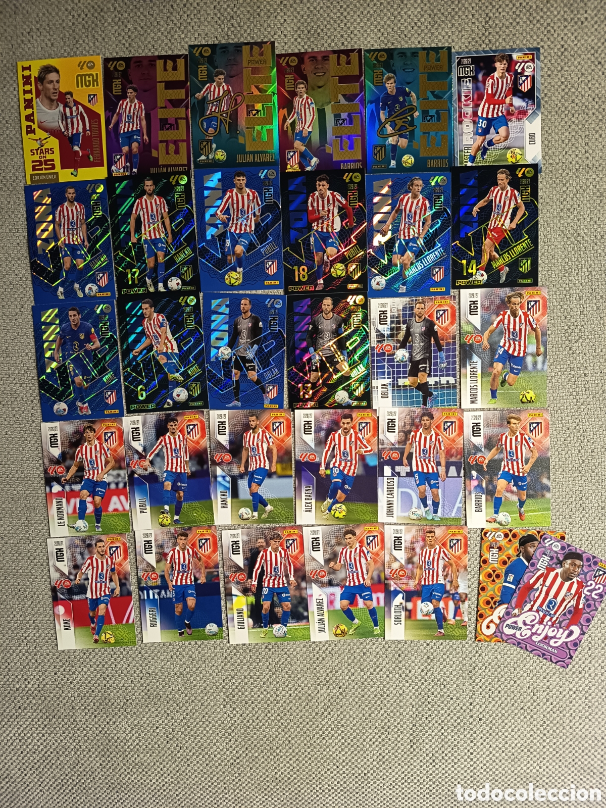 Cromos de f&uacute;tbol: Lote Atletico de Madrid megacracks 2026-2027