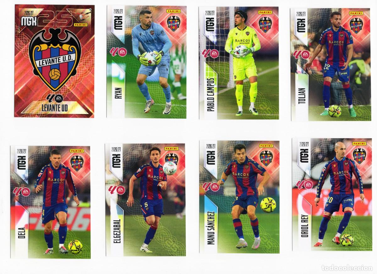 Cromos de f&uacute;tbol: PACK LOTE 14 LEVANTE EQUIPO COMPLETO BASE 1&ordm; EDICI&Oacute;N MEGACRACKS 26 27
