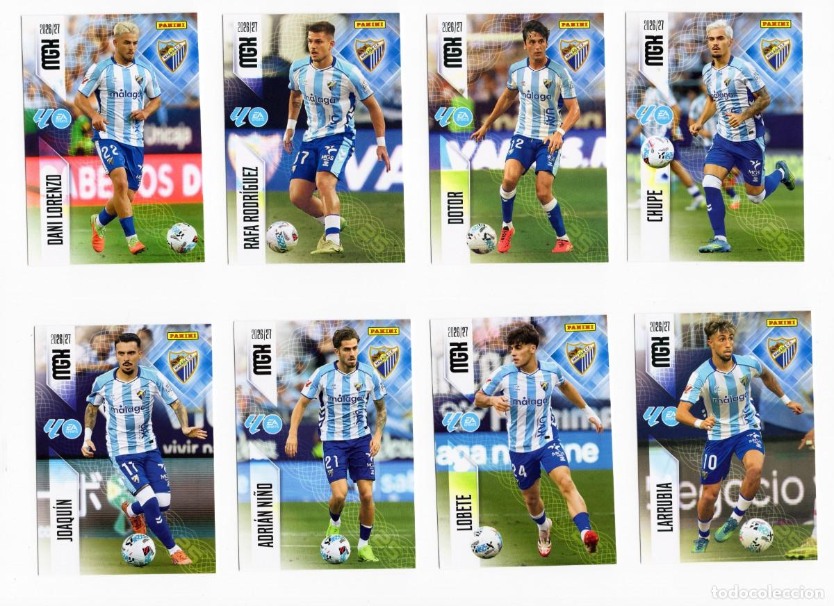 Cromos de f&uacute;tbol: PACK LOTE 16 LMALAGA EQUIPO COMPLETO BASE 1&ordm; EDICI&Oacute;N MEGACRACKS 26 27 CHUPE