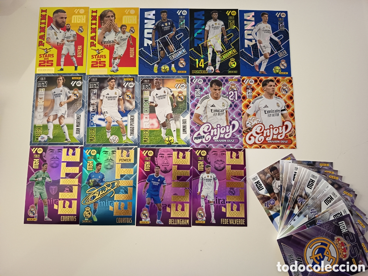 Cromos de f&uacute;tbol: Lote Real Madrid megacracks 2026-2027
