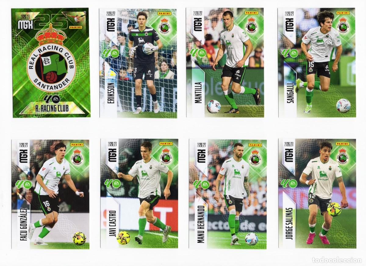 Cromos de f&uacute;tbol: PACK LOTE 17 RACING EQUIPO COMPLETO BASE 1&ordm; EDICI&Oacute;N MEGACRACKS 26 27 PABLO GARCIA