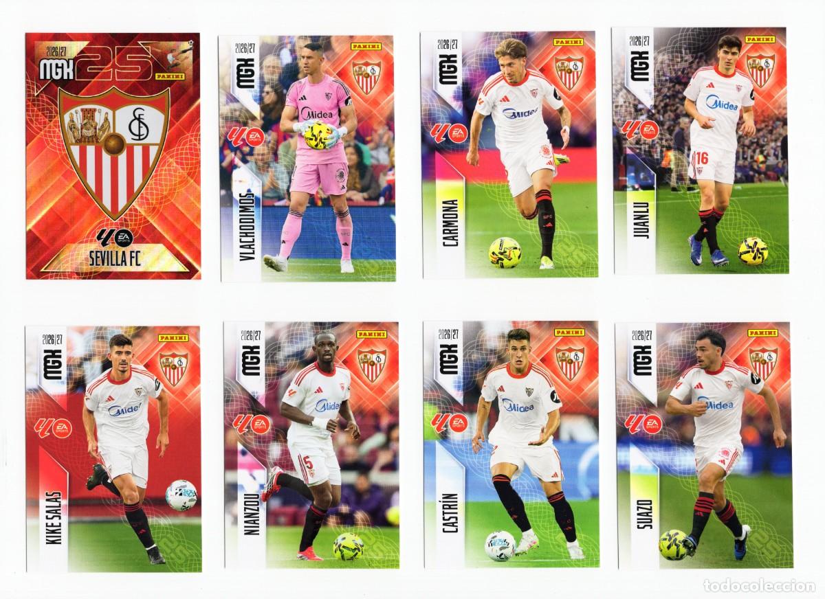 Cromos de f&uacute;tbol: PACK LOTE 16 SEVILLA EQUIPO COMPLETO BASE 1&ordm; EDICI&Oacute;N MEGACRACKS 26 27