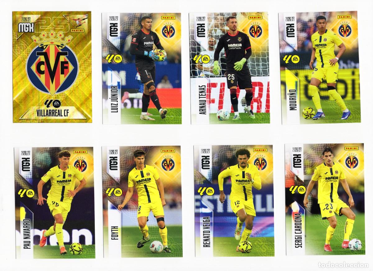 Cromos de f&uacute;tbol: PACK LOTE 17 VILLARREAL EQUIPO COMPLETO BASE 1&ordm; EDICI&Oacute;N MEGACRACKS 26 27