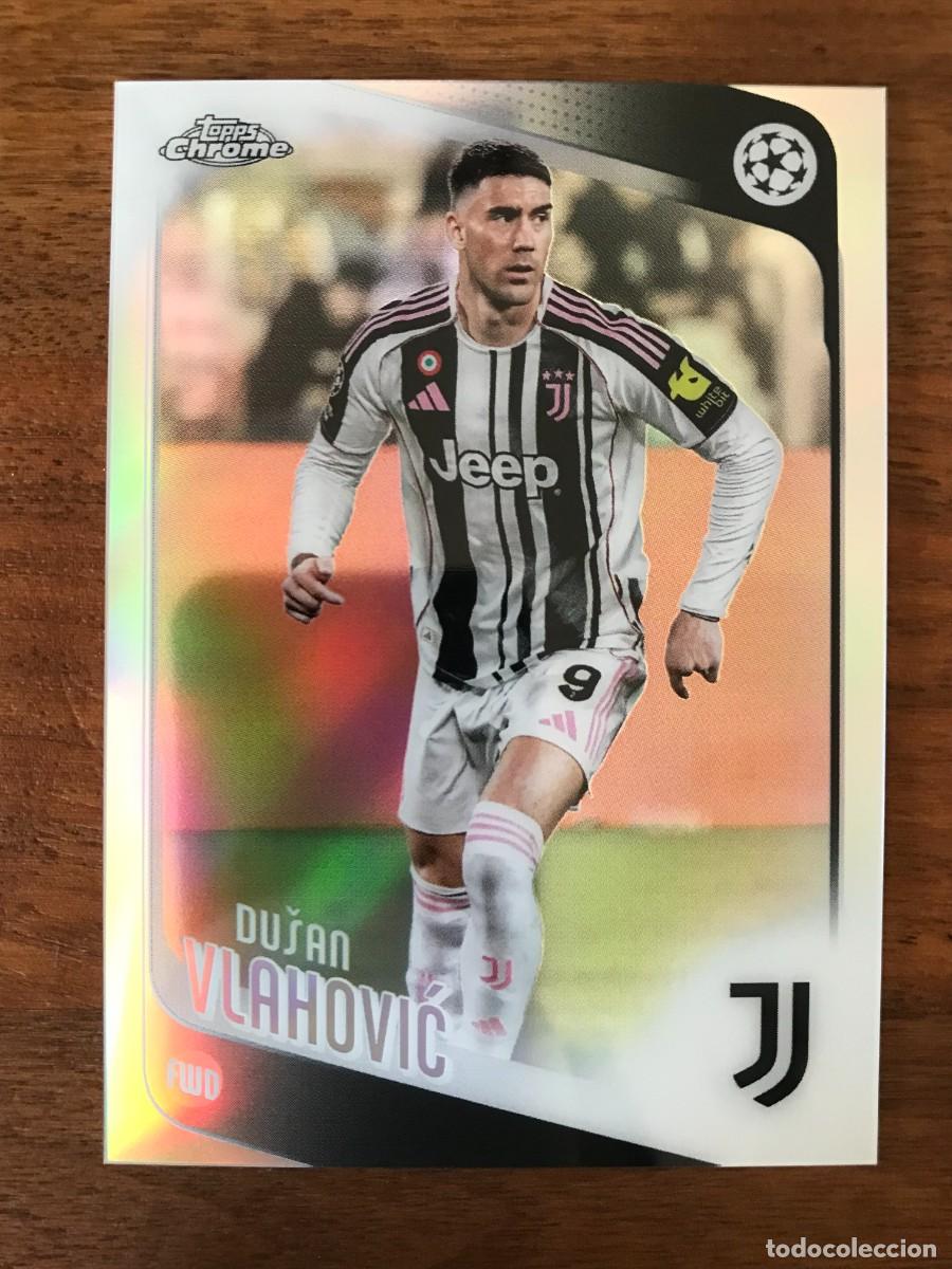 Figurine di Calcio: DUSAN VLAHOVIC - JUVENTUS - REFRACTOR - TOPPS CHROME UEFA CLUB COMPETITIONS 2025 2026