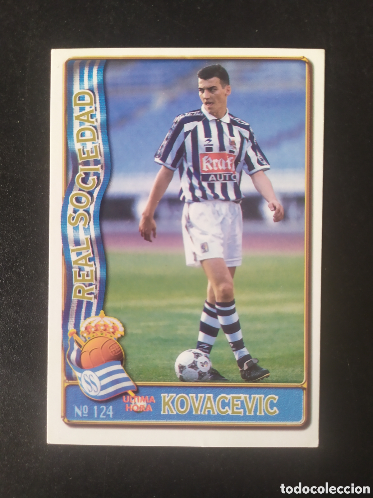 Cromos de f&uacute;tbol: Mundicromo fichas Liga 1996 1997 96 97 Kovacevic ultima hora n&deg; 124 Real Sociedad