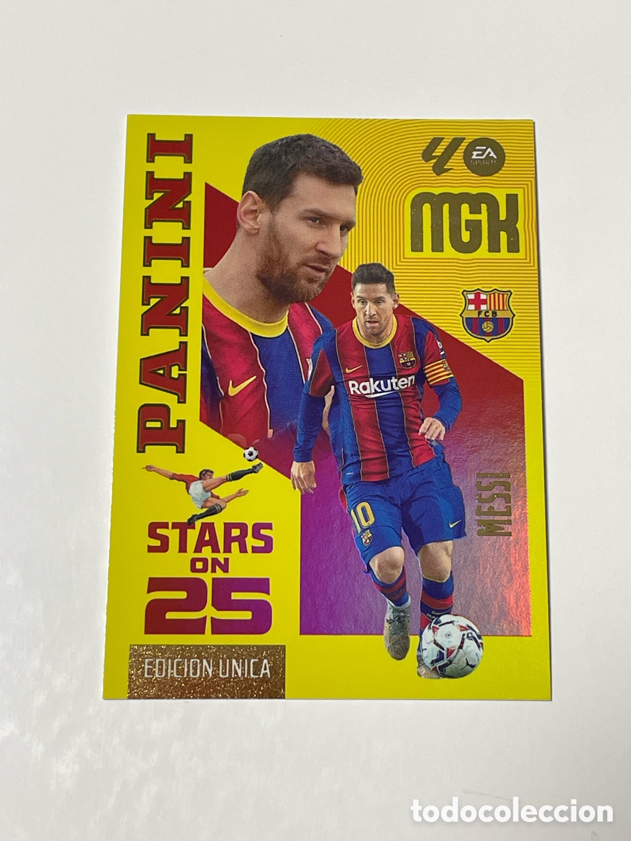 Cromos de f&uacute;tbol: Leo Messi F. C. Barcelona Panini Megacracks 26/27 stars on 25 #440 Edici&oacute;n &uacute;nica.