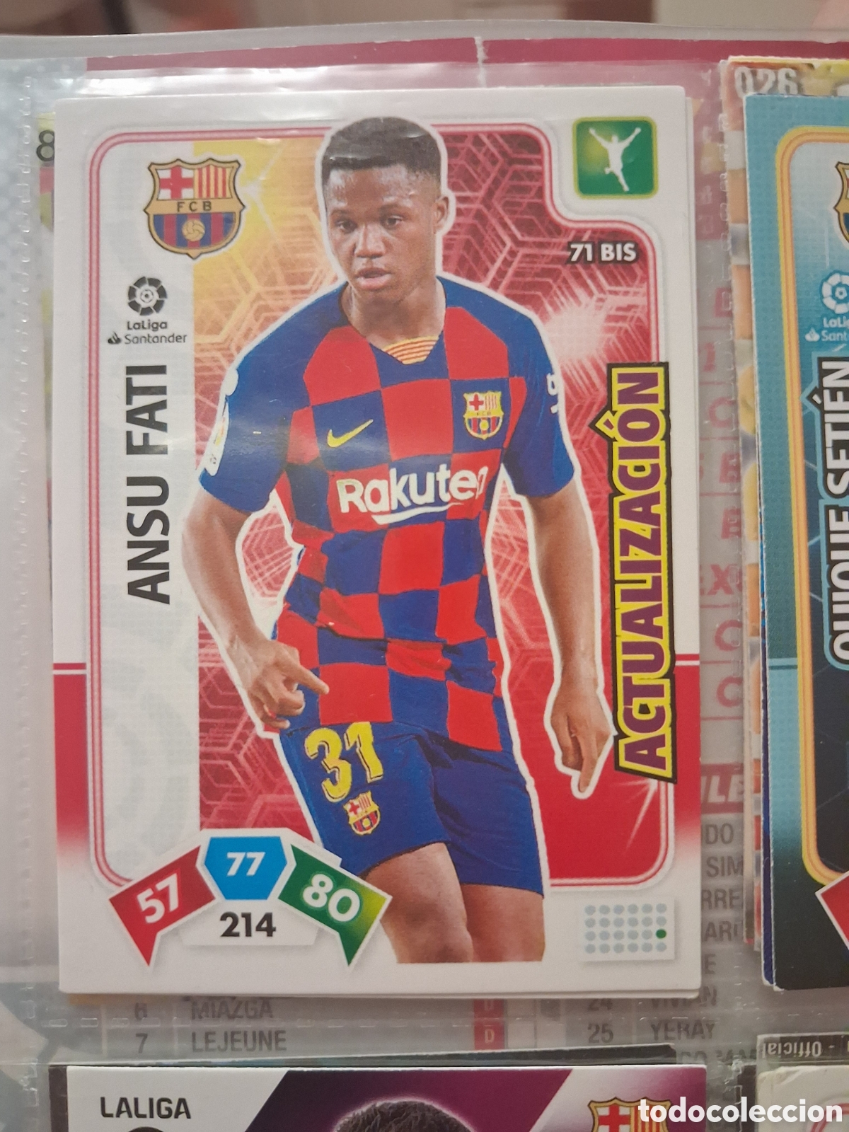 Cromos de f&uacute;tbol: L1 ANSU FATI F. C. BARCELONA 71 BIS ACTUALIZACION PANINI ADRENALYN XL LIGA 2019/20 19 20