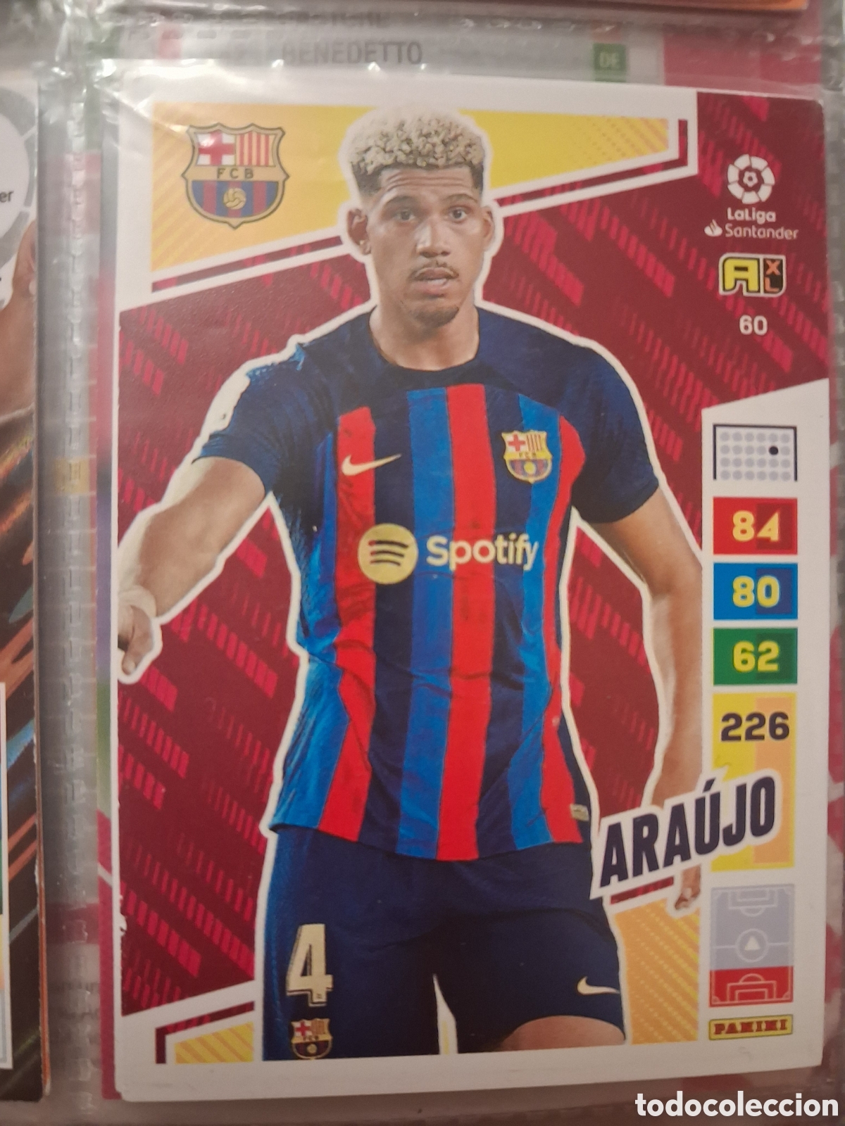 Cromos de f&uacute;tbol: ARAUJO BARCELONA N&ordm; 60 ADRENALYN XL LIGA 2022 2023 PANINI 22 23