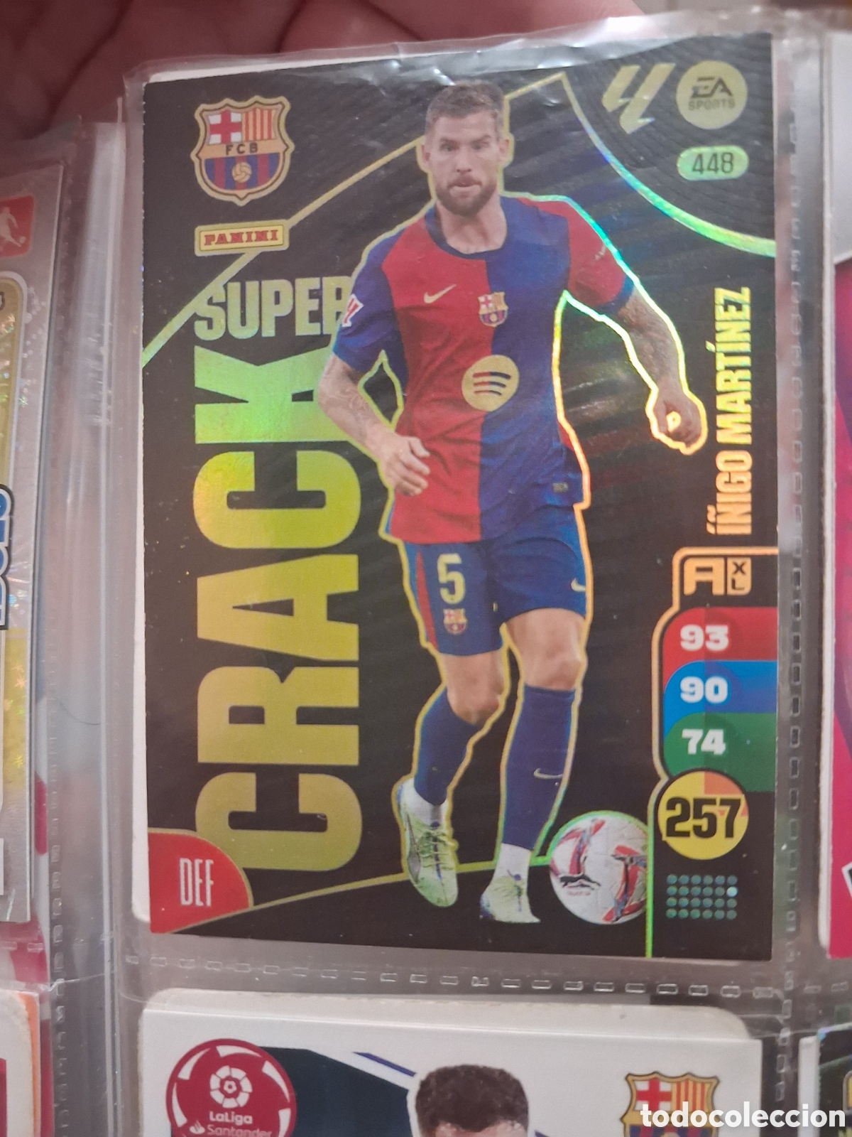 Cromos de f&uacute;tbol: I&Ntilde;IGO MART&Iacute;NEZ 448 S&uacute;per Crack FC Barcelona Adrenalyn 24 25