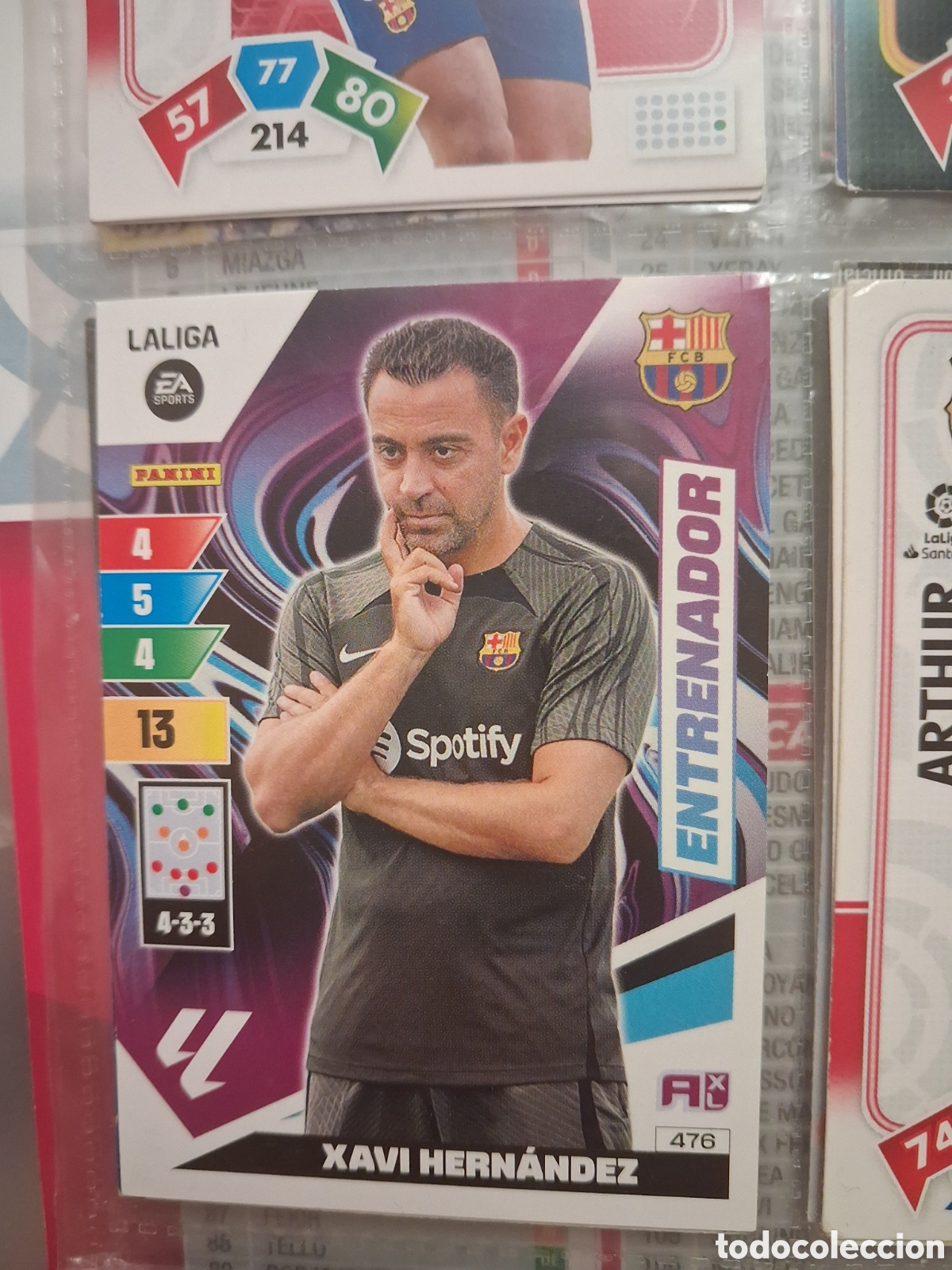 Cromos de f&uacute;tbol: Xavi Hern&aacute;ndez Entrenador N&ordm; 476 Bar&ccedil;a LaLiga Santander Adrenalyn XL 2023 2024 Panini 24 25