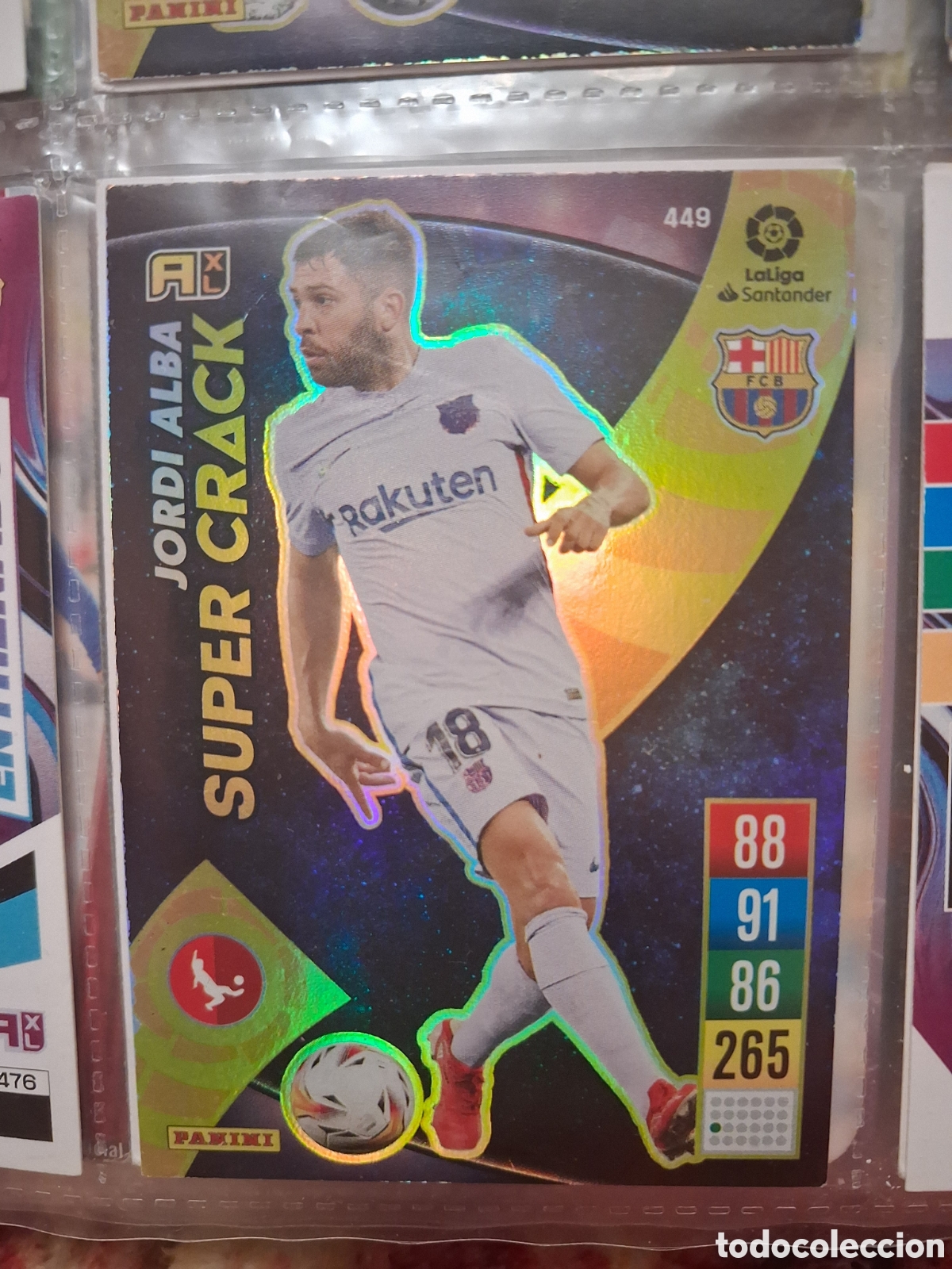Cromos de f&uacute;tbol: JORDI ALBA 449 SUPER CRACK ADRENALYN 2021 2022 21 22