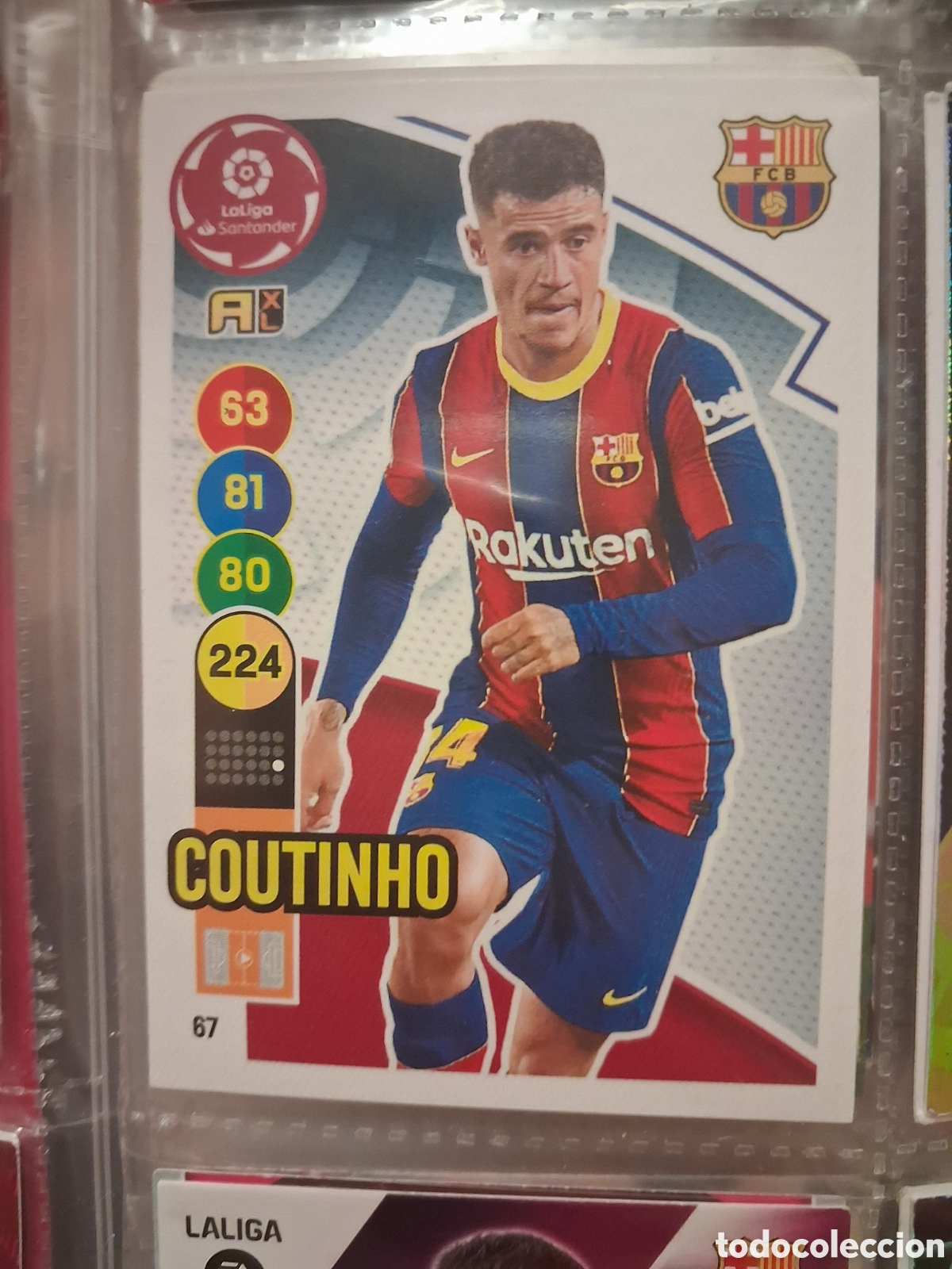 Cromos de f&uacute;tbol: N&deg; 67 Coutinho - FC Barcelona - Adrenalyn 20 - 21 - Panini - Nuevo - 2020 - 2021