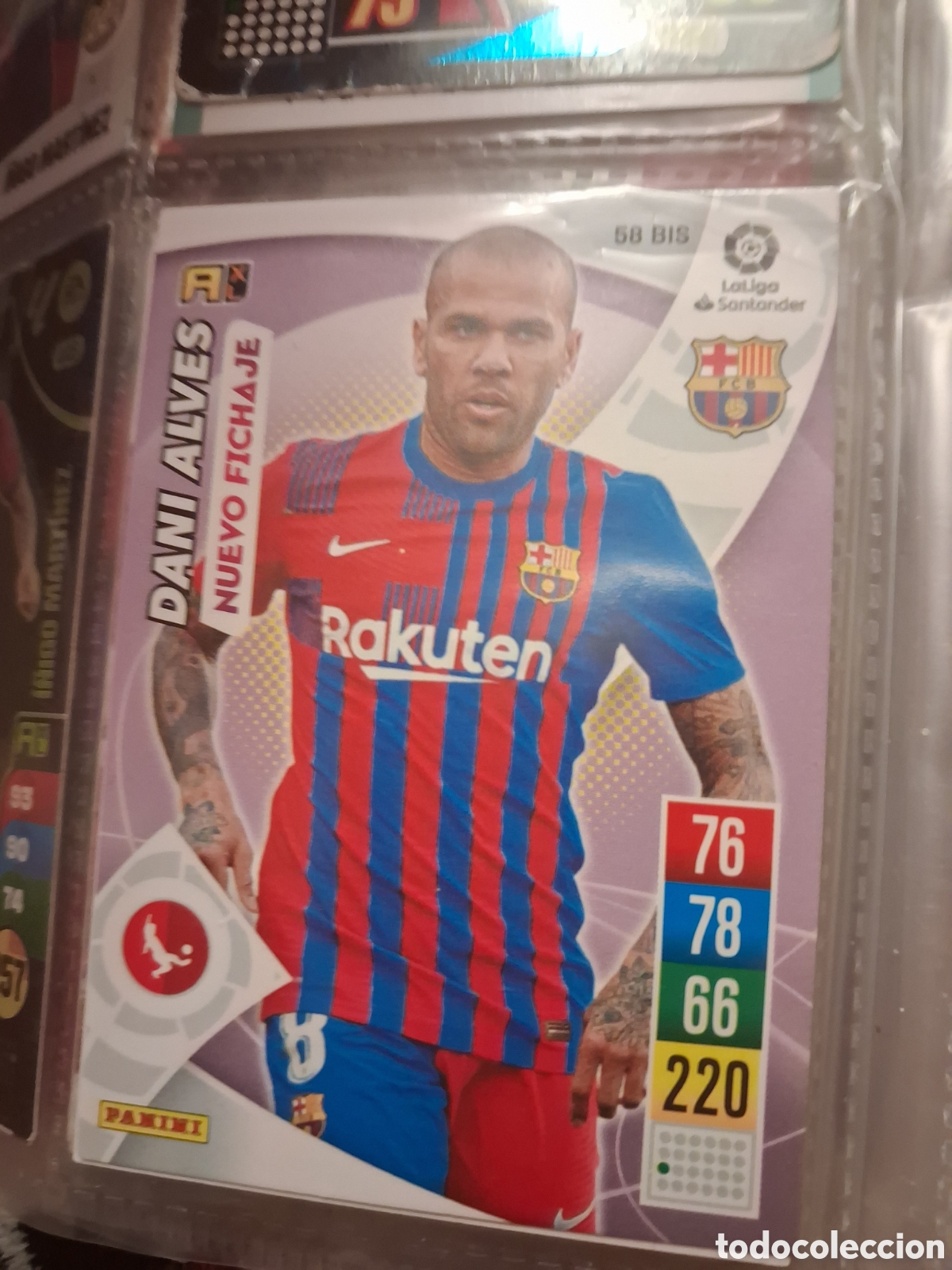 Cromos de f&uacute;tbol: 58 BIS DANI ALVES FC BARCELONA NUEVO FICHAJE FICHAS ALBUM ADRENALYN XL 2021 2022 21 22