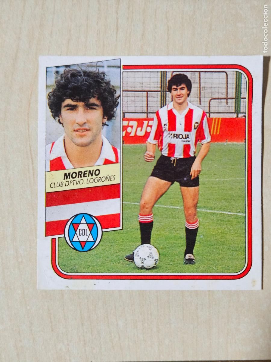 Cartes &agrave; collectionner de Football: ESTE 89 90 MORENO - LOGRO&Ntilde;ES - CROMO RECUPERADO